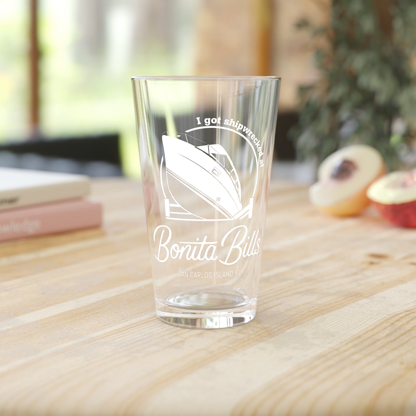 Pint Glass, 16oz - Bonita Bills - Shipwrecked