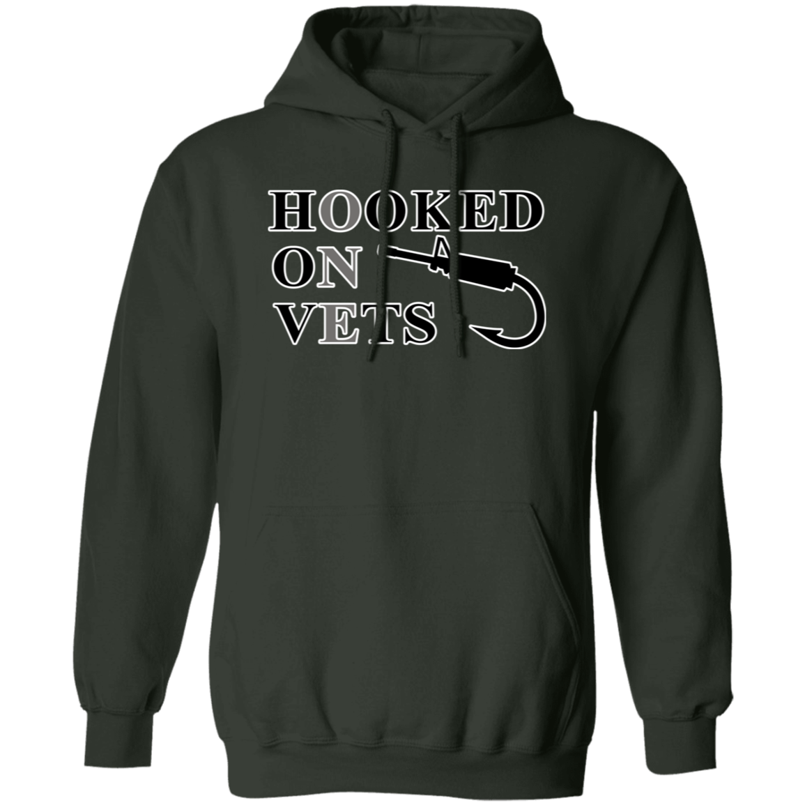 Hooked On Vets - Pullover Hoodie