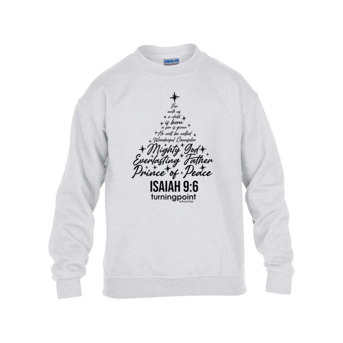 TPF - Youth Crewneck Sweatshirt - Christmas Tree 2