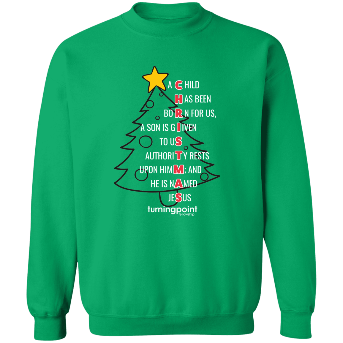 TPF -  Crewneck Pullover Sweatshirt - Christmas Tree 1