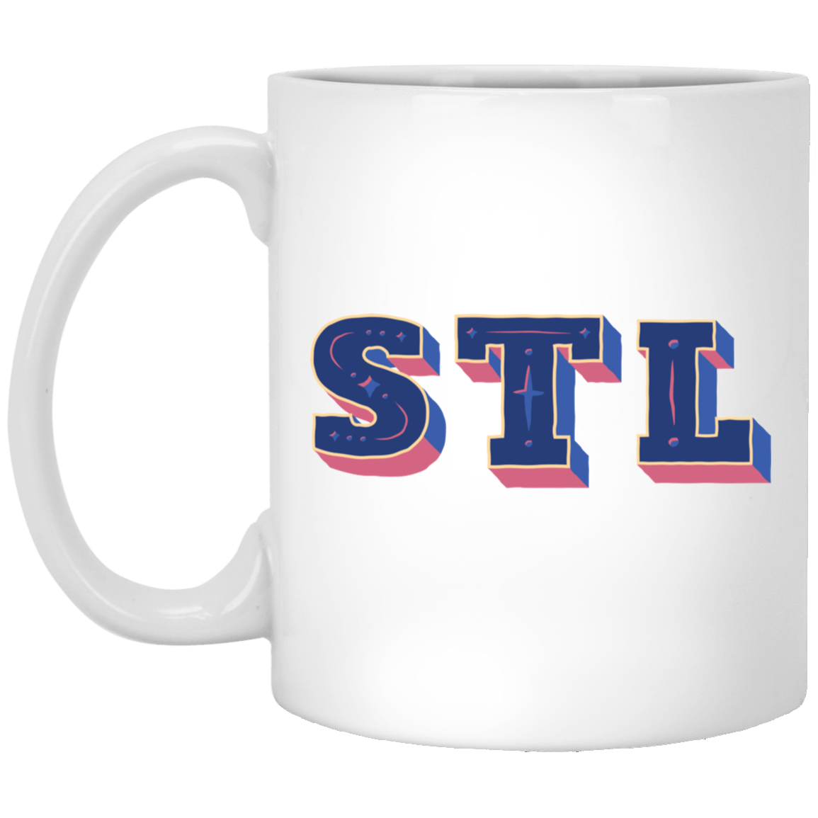 11oz White Mug  - STL - Blues