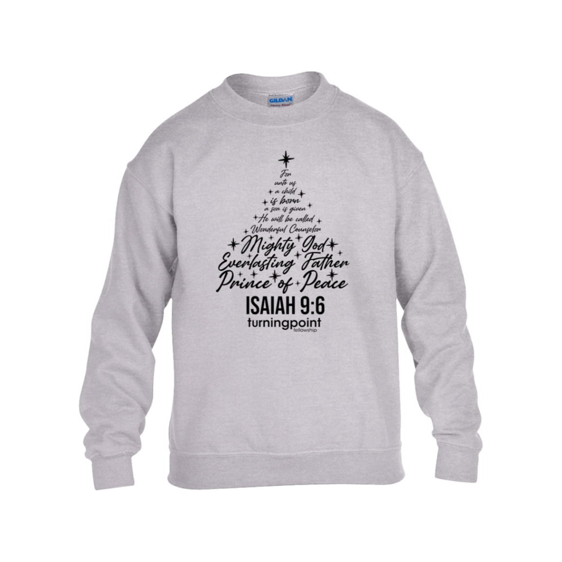 TPF - Youth Crewneck Sweatshirt - Christmas Tree 2