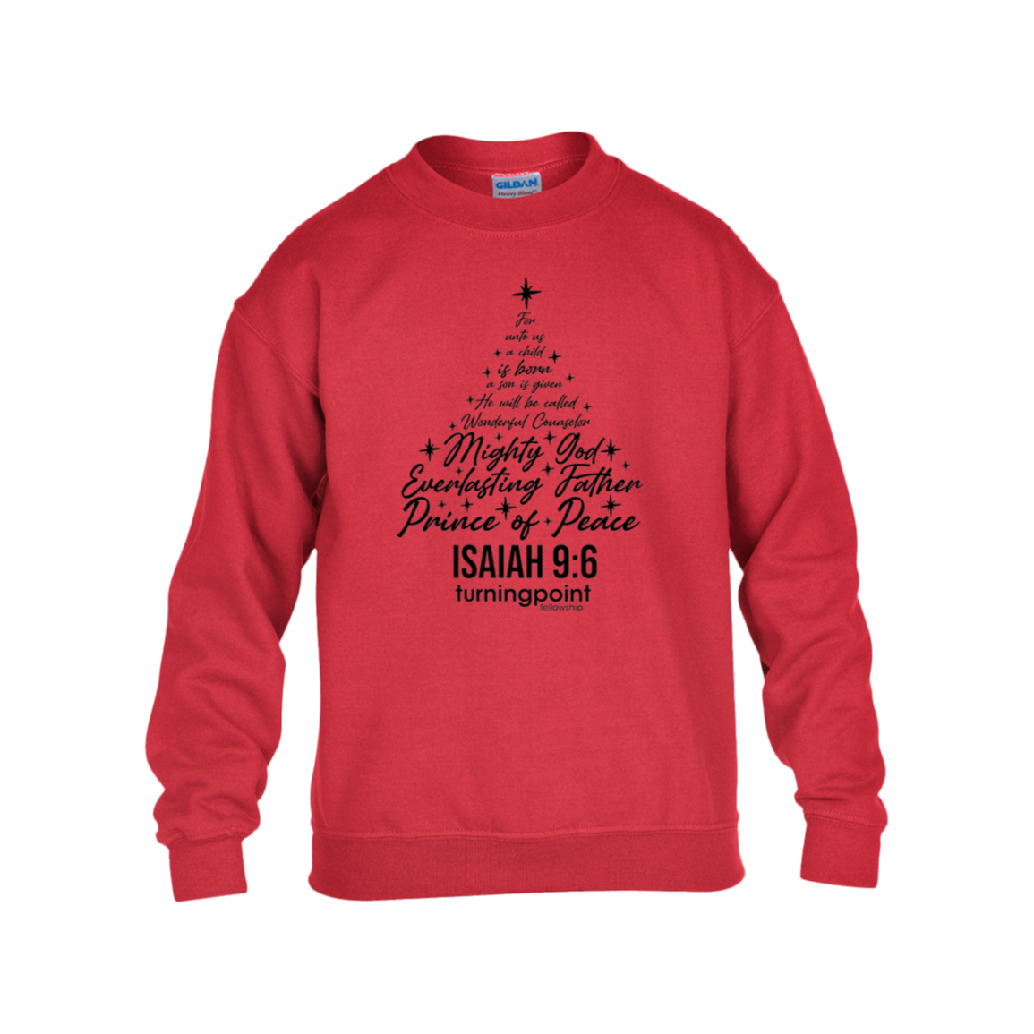 TPF - Youth Crewneck Sweatshirt - Christmas Tree 2