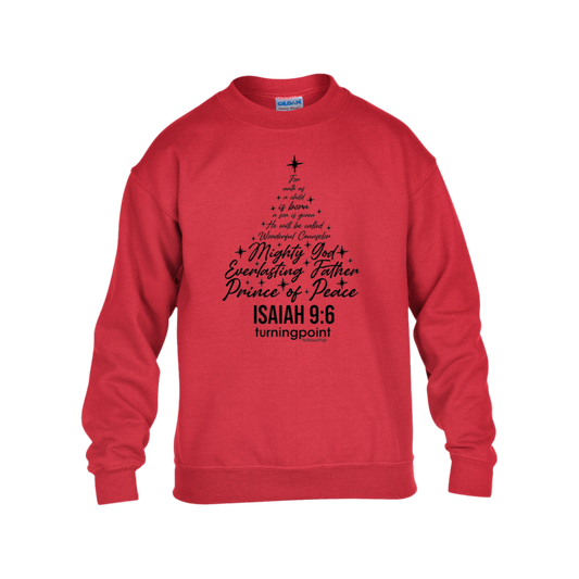 TPF - Youth Crewneck Sweatshirt - Christmas Tree 2